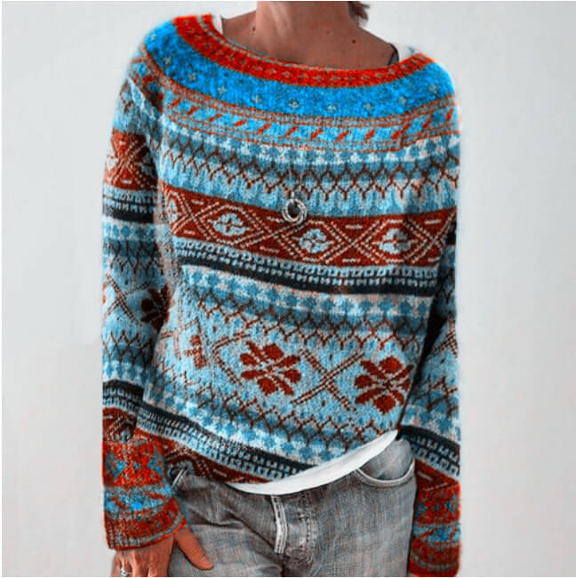 Women's - Icelandic Sweater - Cosy Wool Blend - Classic Nordic Style - Ultimate Warmth & Comfort