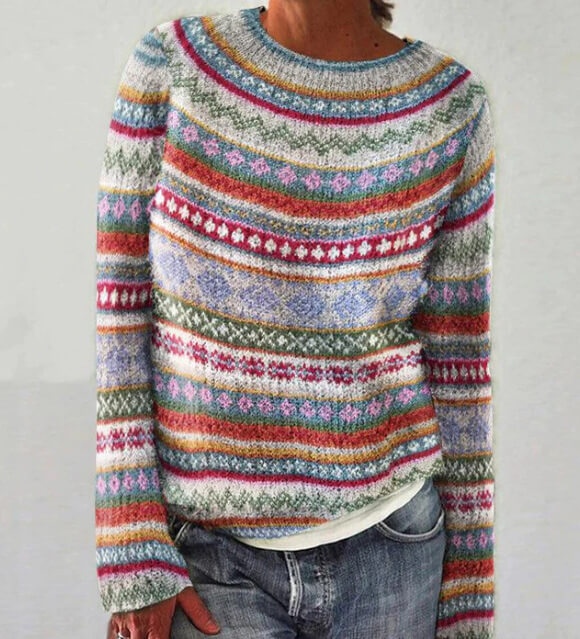 Women's - Icelandic Sweater - Cosy Wool Blend - Classic Nordic Style - Ultimate Warmth & Comfort