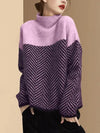 Spliced, soft jumper with a medium collar