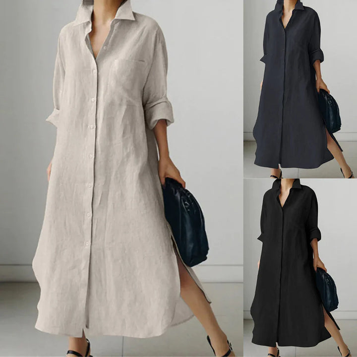 Stylish long-sleeved maxi dress for women