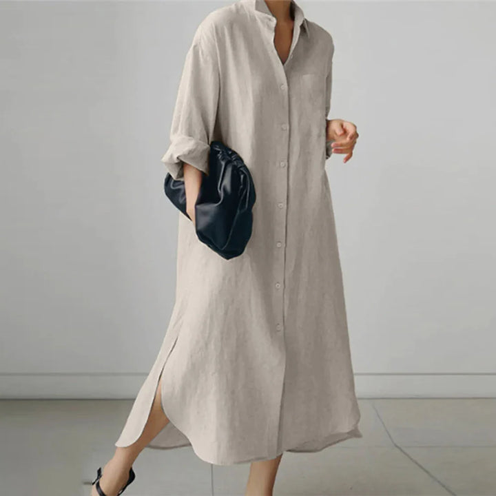 Stylish long-sleeved maxi dress for women