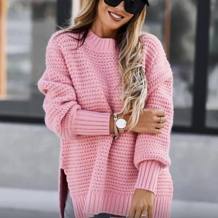 Split knitted jumper