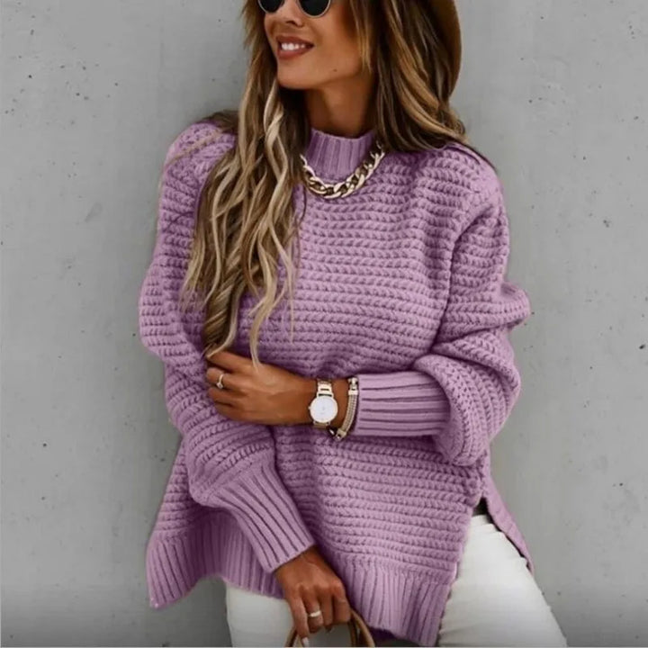 Split knitted jumper