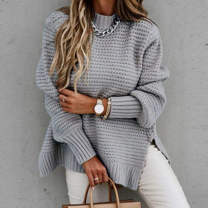 Split knitted jumper