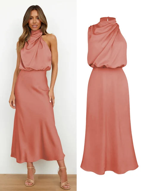 Elegant satin dress