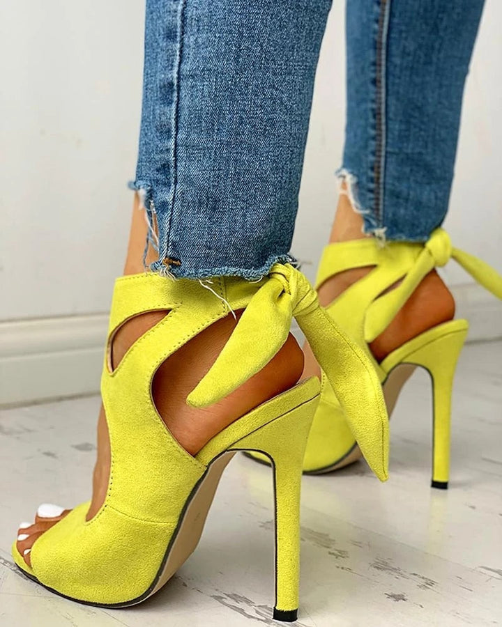 Women's - Stylish Buckle Me In Heel Sandal - Elegant Design - Comfortable Fit - Trendy Summer Footwear
