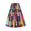 Colourful boho A-line long skirt