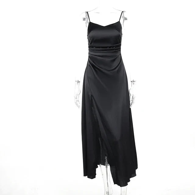 Sleeveless maxi dress with swing collar for women