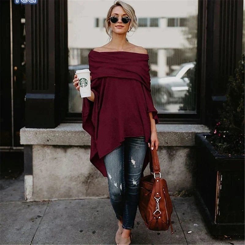 Elegant long-sleeved blouse