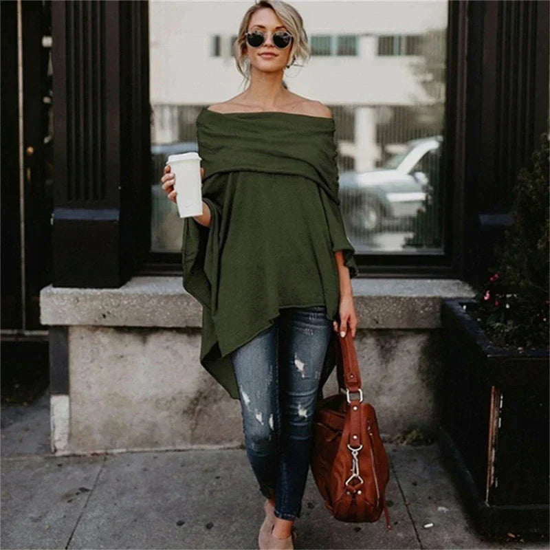 Elegant long-sleeved blouse