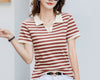 Women's Elegant Striped Polo Shirt