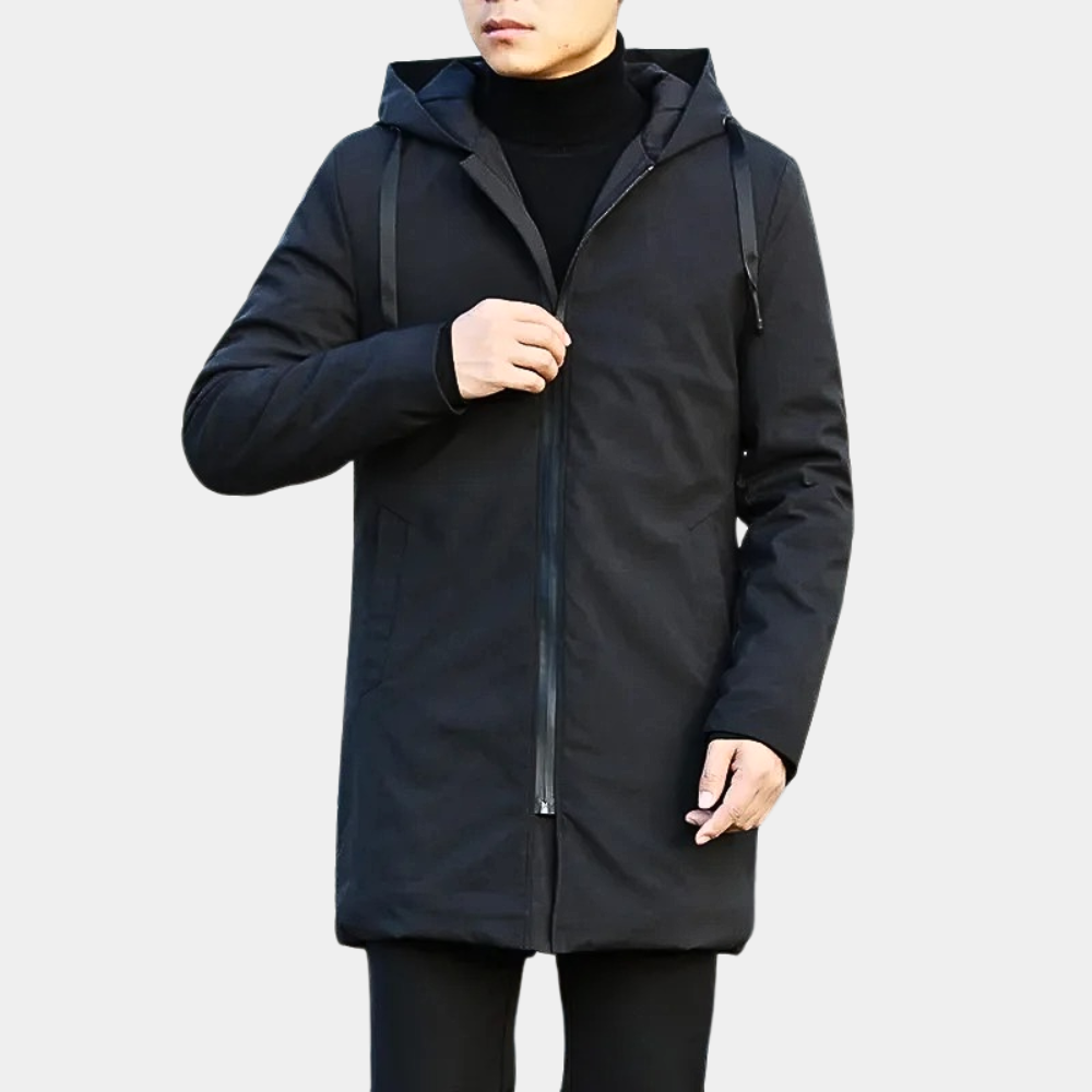 Men's - Elegant Rain Jacket - Waterproof - Stylish Winter Outerwear