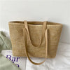 Bohemian woven straw bag for women