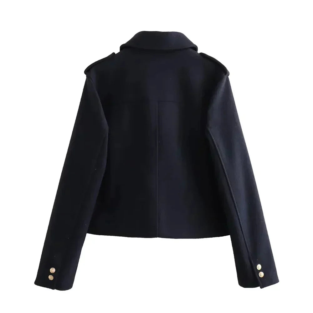 New Fashionable Casual Gold Buckle Jacket for Women