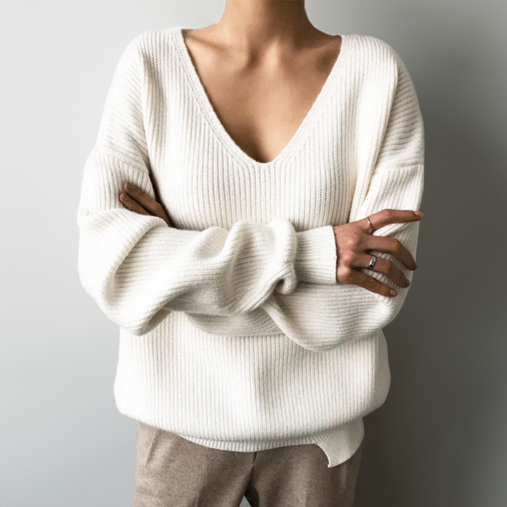 JUMPER IN SOFT LAYERED KNIT