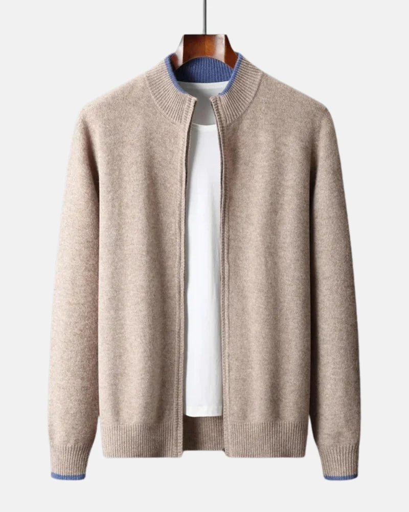 Men - Jacket - Cashmere Look - Zip-Up Style