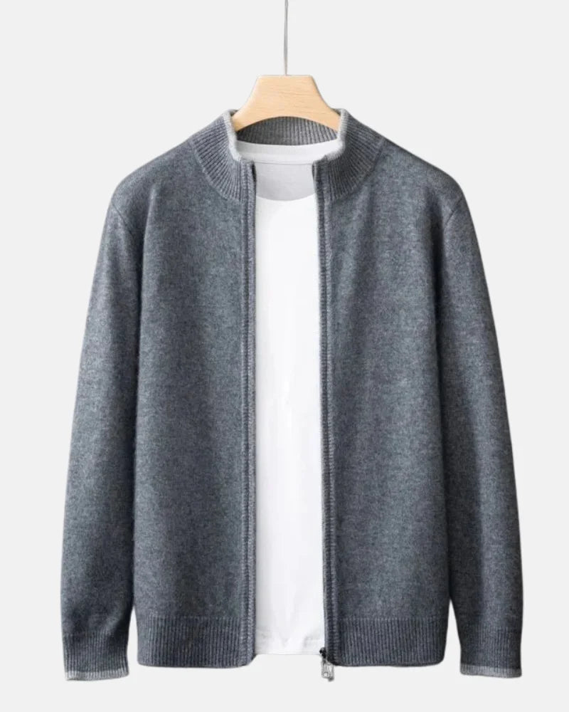 Men - Jacket - Cashmere Look - Zip-Up Style