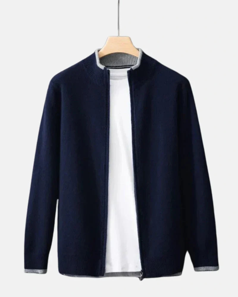 Men - Jacket - Cashmere Look - Zip-Up Style