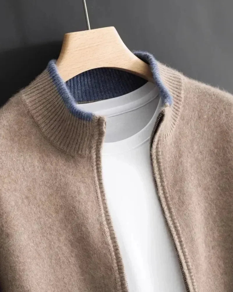Men - Jacket - Cashmere Look - Zip-Up Style