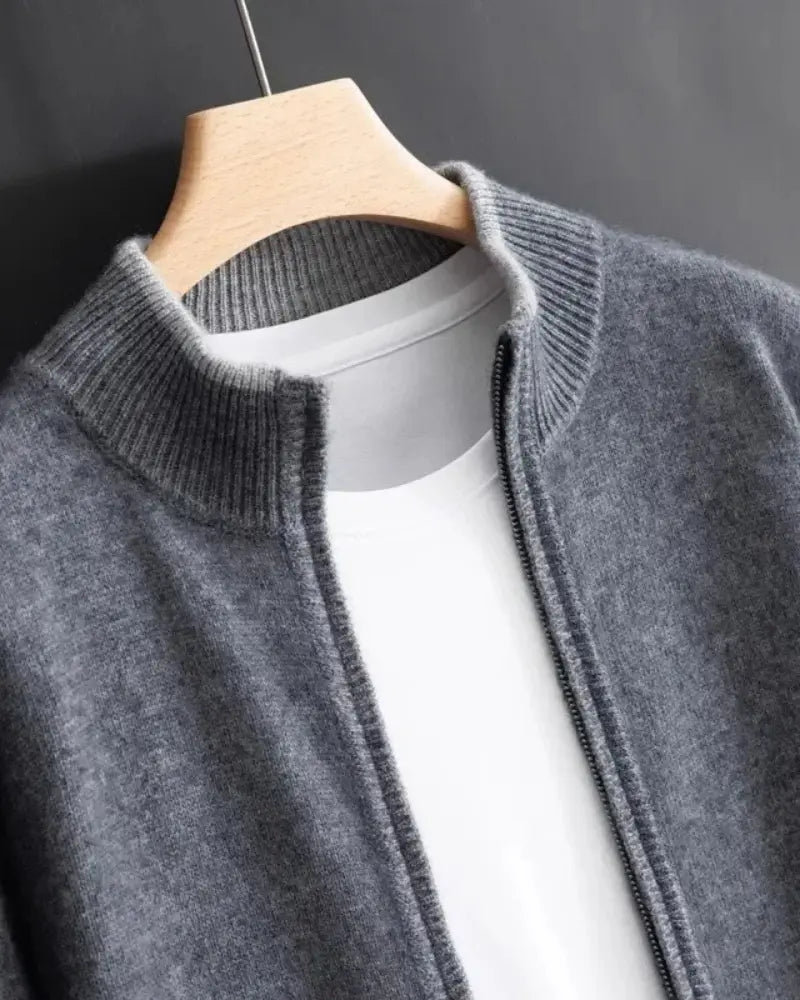 Men - Jacket - Cashmere Look - Zip-Up Style