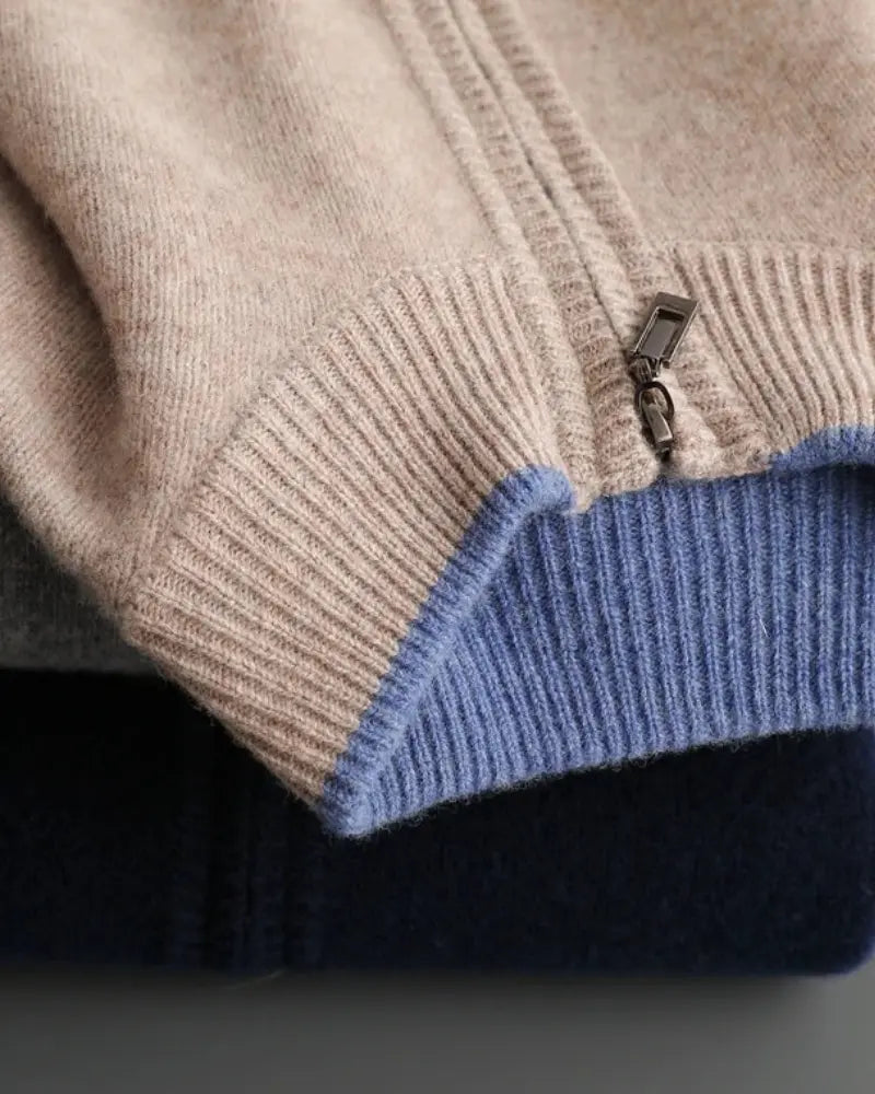Men - Jacket - Cashmere Look - Zip-Up Style