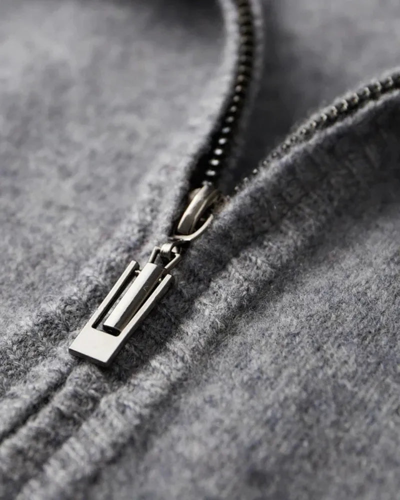 Men - Jacket - Cashmere Look - Zip-Up Style