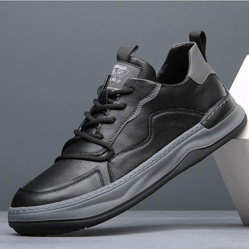 Men's - Sneakers – Genuine Leather, Low-Top – Casual Footwear
