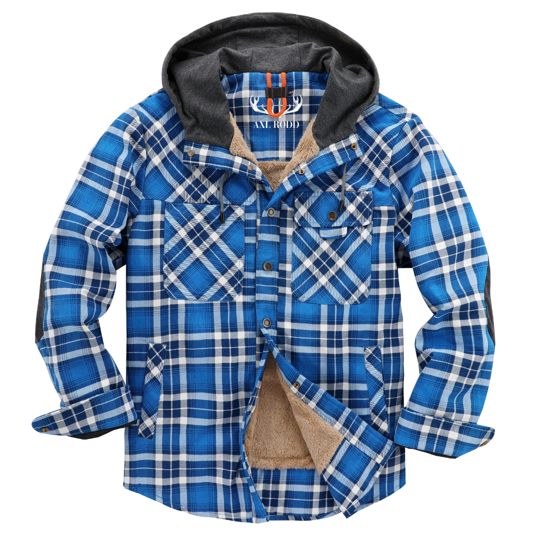 Men's - Lumberjack Hoodie - Cosy Flannel Material - Stylish Casual Wear for All Seasons