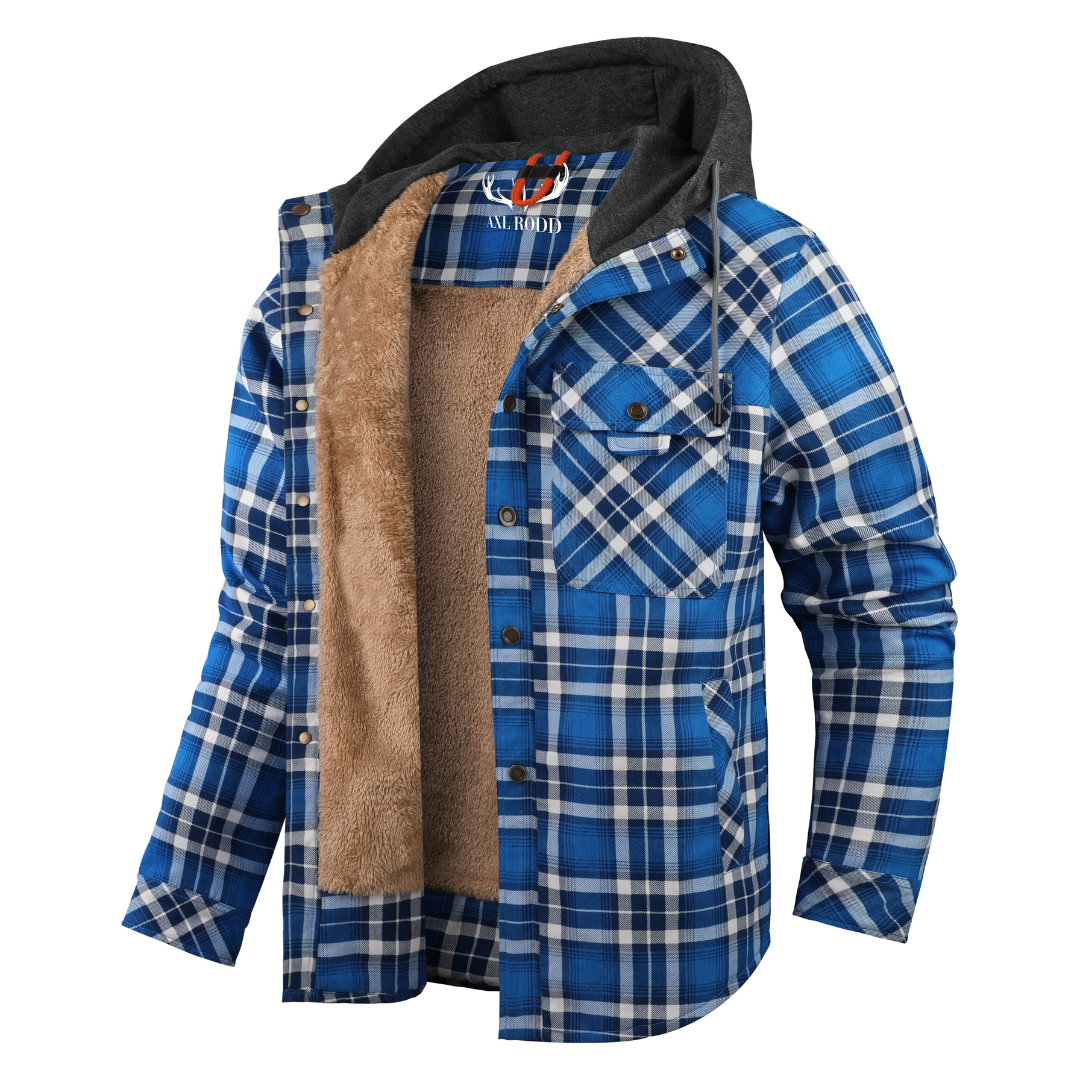 Men's - Lumberjack Hoodie - Cosy Flannel Material - Stylish Casual Wear for All Seasons