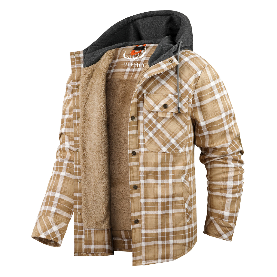 Men's - Lumberjack Hoodie - Cosy Flannel Material - Stylish Casual Wear for All Seasons