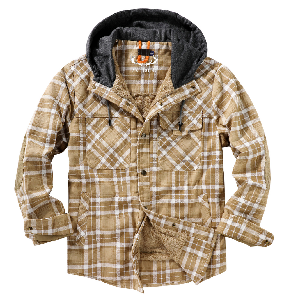 Men's - Lumberjack Hoodie - Cosy Flannel Material - Stylish Casual Wear for All Seasons