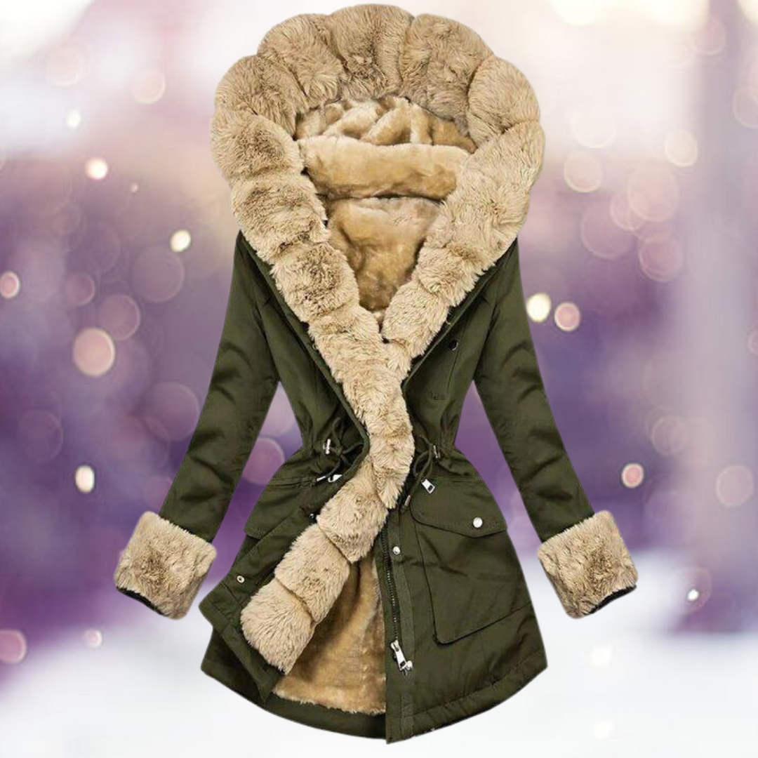 The warm fashion jacket with cosy plush lining