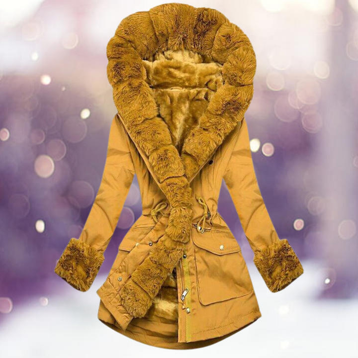 The warm fashion jacket with a cosy plush lining