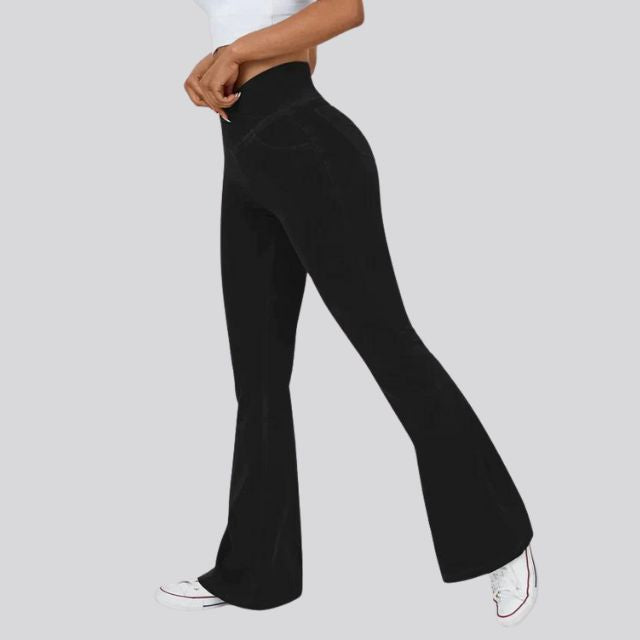 High waisted flare leggings