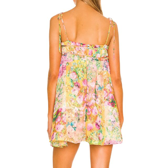 Flowing cami dress with watercolour floral print