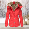 Elegant fur winter jacket with hood