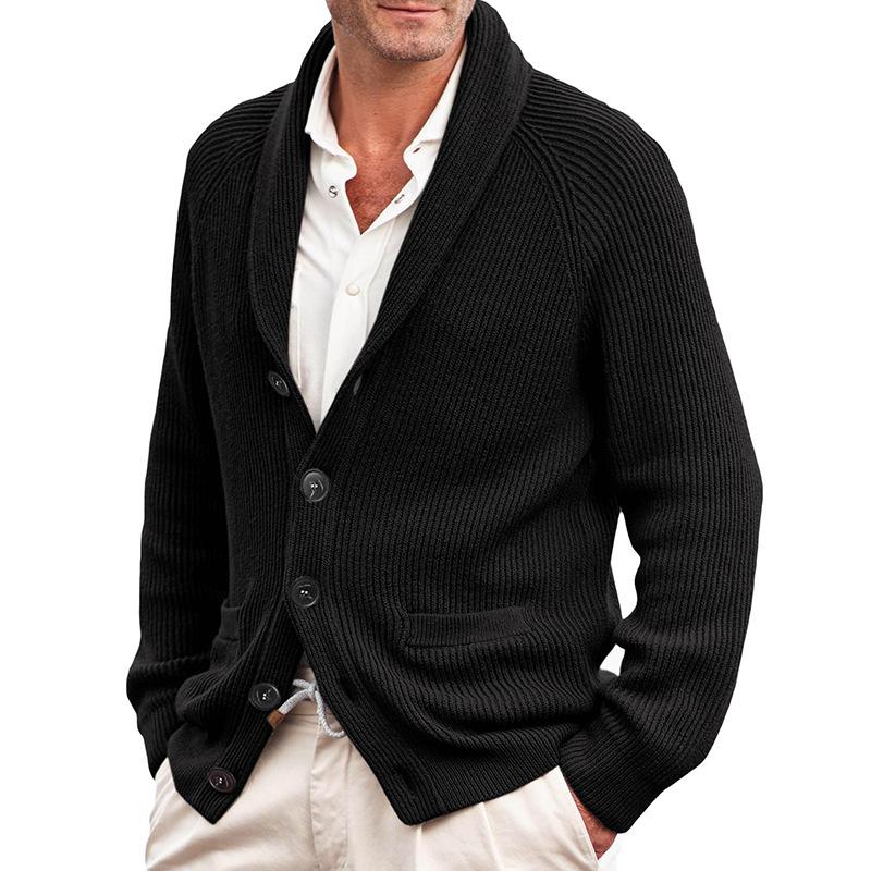Men's - Vintage Knitted Cardigan - Cozy Wool Blend