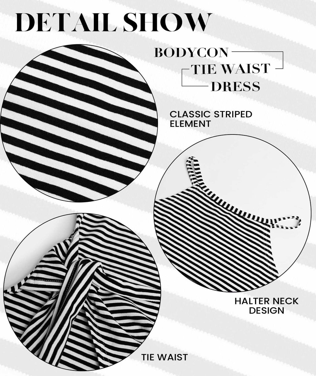 Bénanique™️ Casual striped midi dress