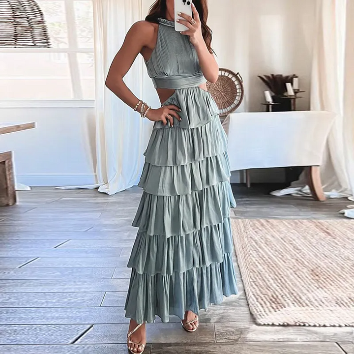 Multi-tiered maxi dress