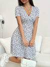 Stylish Dress with Complex All-over Print