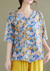 Women's - Breathable Floral Blouse - Lightweight Fabric - Stylish Women's Top for Everyday Wear