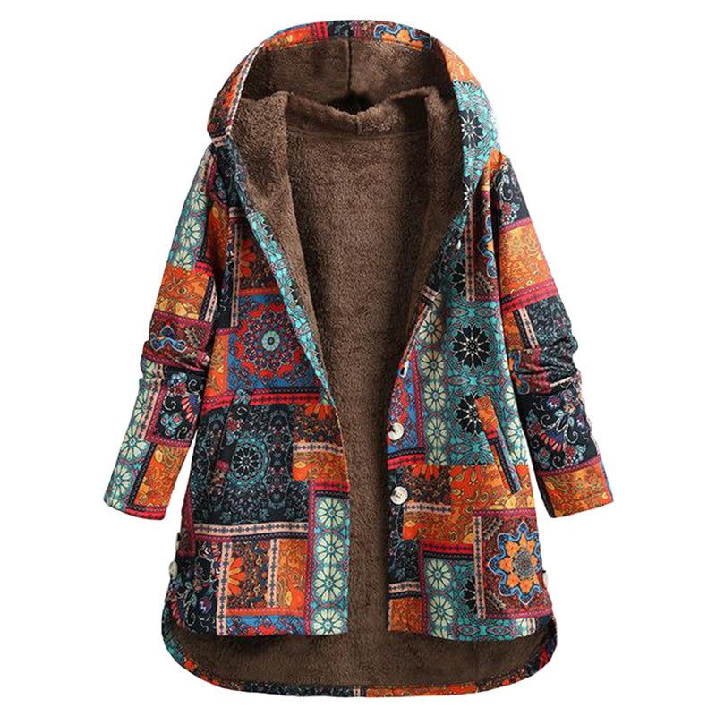 Alaia™ hooded jacket with floral pattern