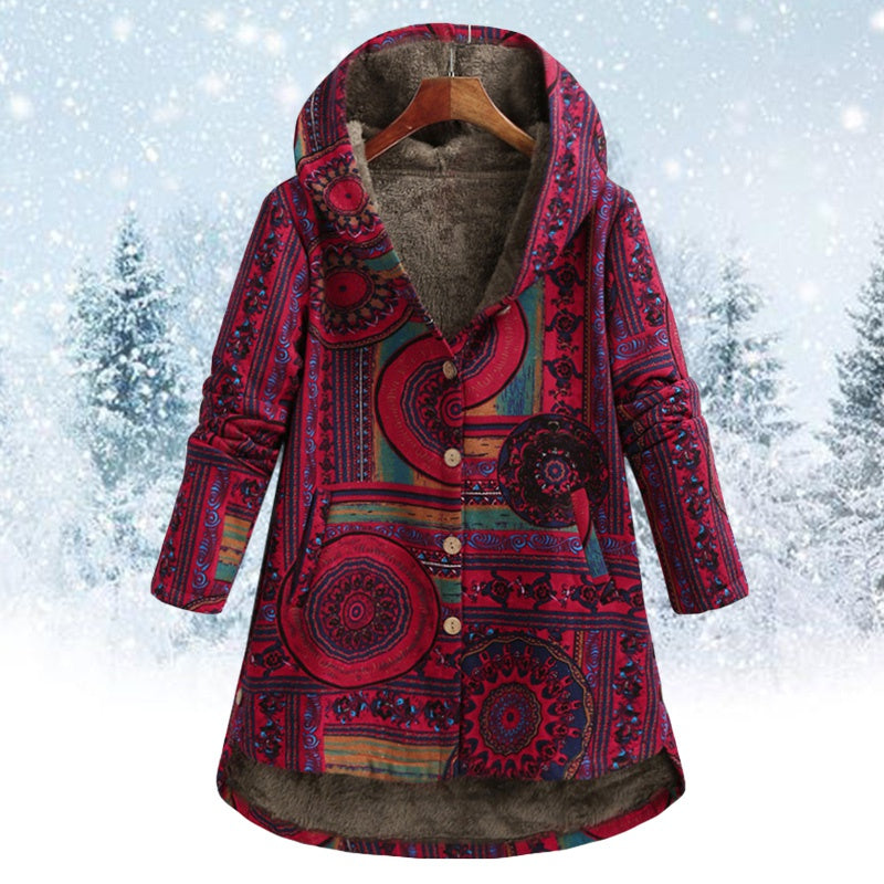 Alaia™ hooded jacket with floral pattern