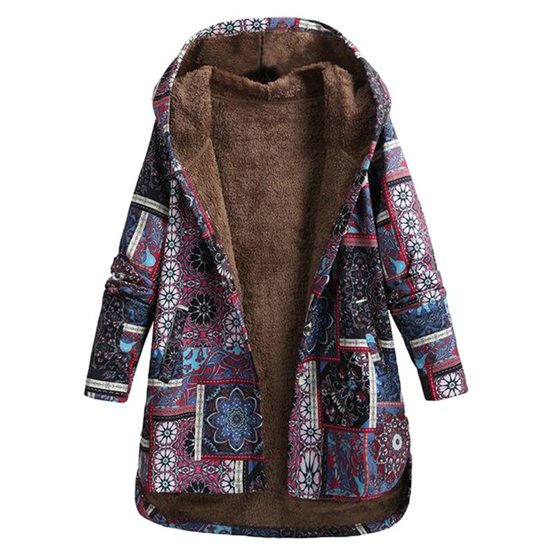 Alaia™ hooded jacket with floral pattern