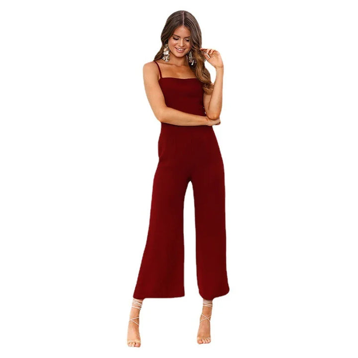 Jumpsuit with spaghetti straps