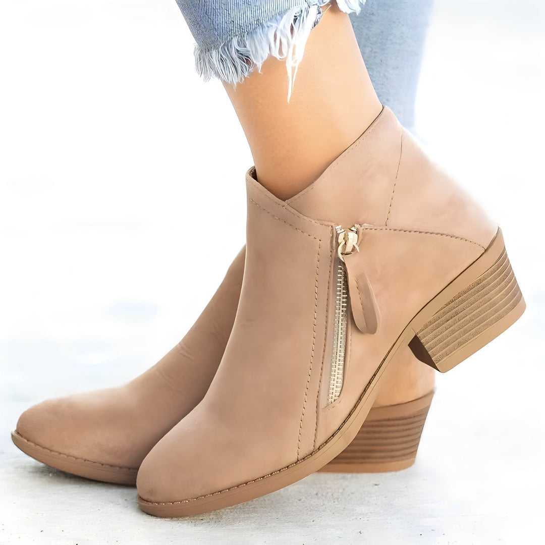 Stylish suede boots