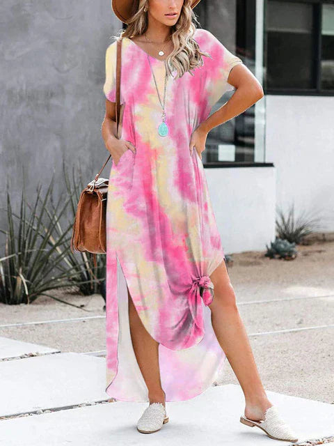 Tie-dyed long dress