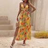 Maxi dress with floral pattern