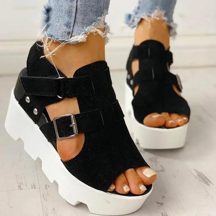 Open platform sandals