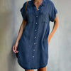 Modern short denim dress